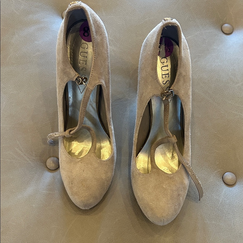 Guess Women's Elegant Beige Heels